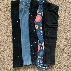 Legging lot! 5 pair of GUC 3T leggings.